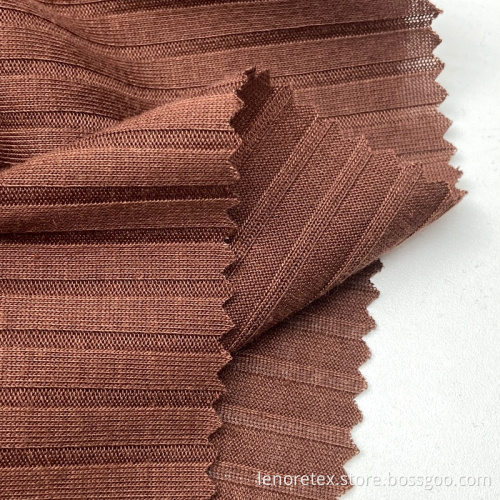 100% Polyester 190GSM Knit Stripe 8*2 Ribbed Fabric